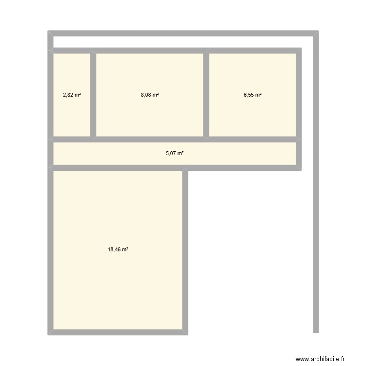 MAISON IND. Plan de 5 pièces et 41 m2