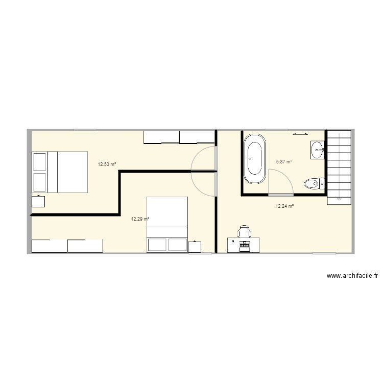 ETAGE 1 CHAMBRE. Plan de 0 pièce et 0 m2