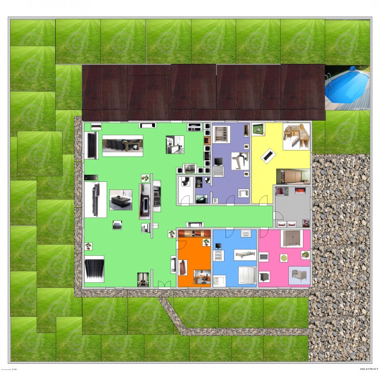 Maison. Plan de 0 pièce et 0 m2