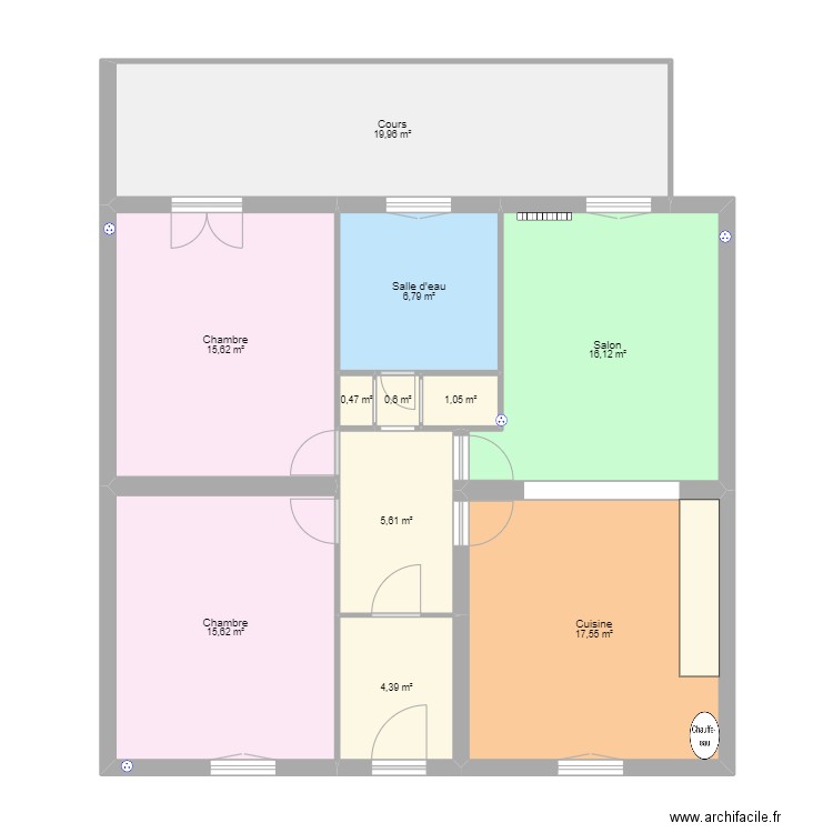 Céleste. Plan de 11 pièces et 104 m2