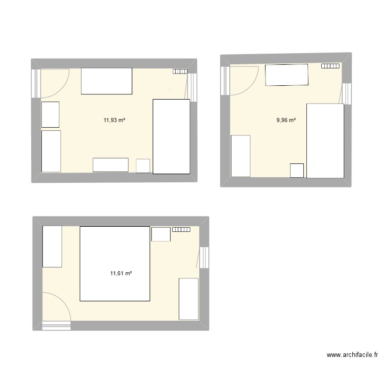 chambre 1. Plan de 0 pièce et 0 m2