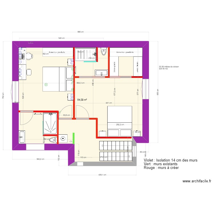 1er Meublé ok. Plan de 0 pièce et 0 m2