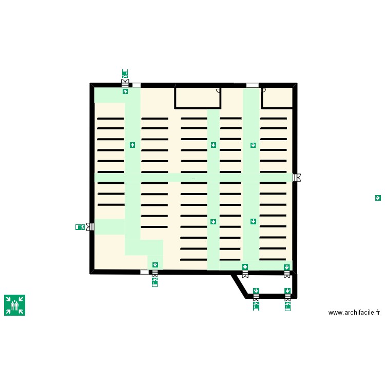 ENVRAC Plan  intervention. Plan de 1 pièce et -2112 m2