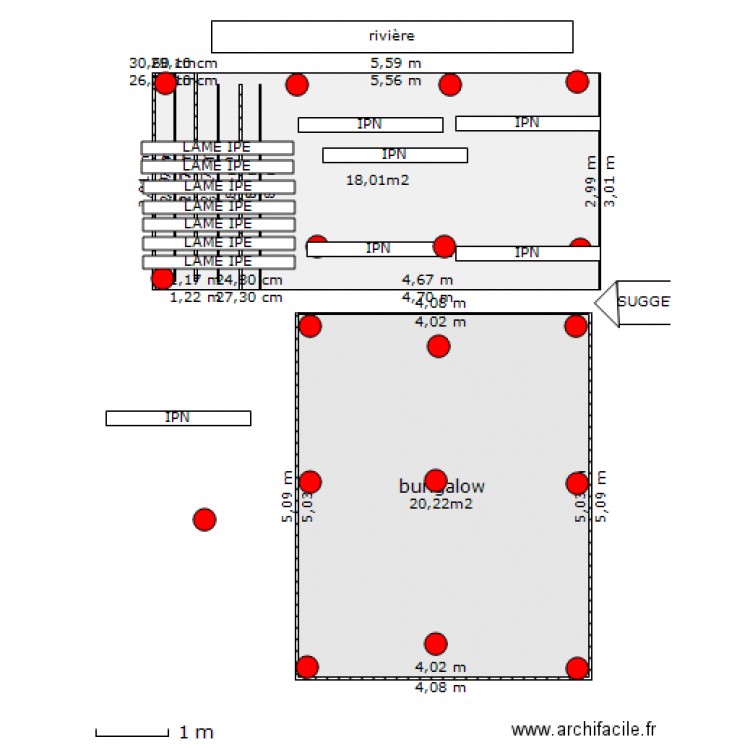 ponton. Plan de 0 pièce et 0 m2