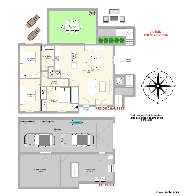 BECOURT vic sur seille. Plan de 0 pièce et 0 m2