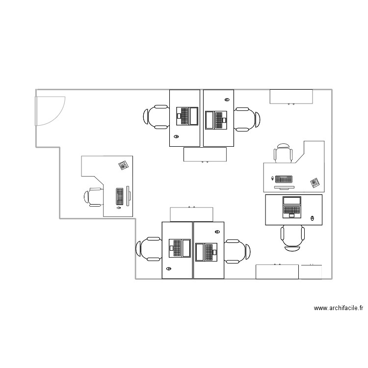 bureau. Plan de 0 pièce et 0 m2