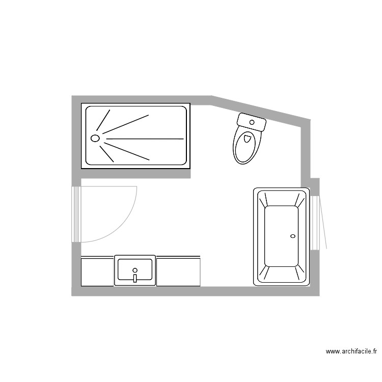 Salle de bain 1. Plan de 0 pièce et 0 m2