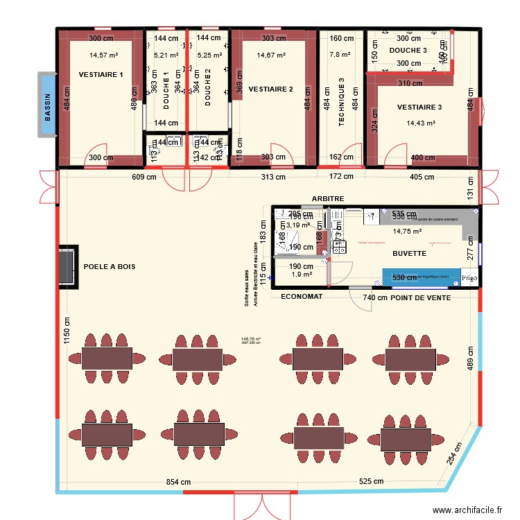 L'Isle - VD. Plan de 14 pièces et 239 m2