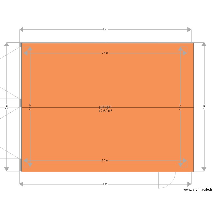 garage facade. Plan de 0 pièce et 0 m2