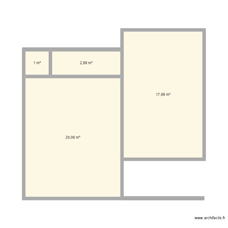 maman . Plan de 4 pièces et 42 m2