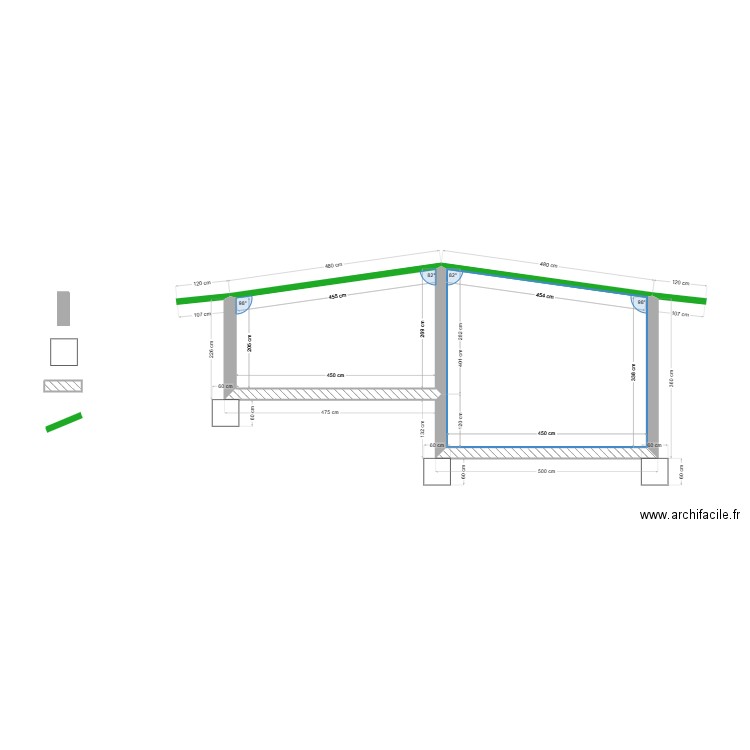 BAT 2. Plan de 2 pièces et 27 m2