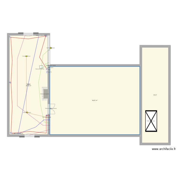 Maison elec zone  centrale. Plan de 0 pièce et 0 m2