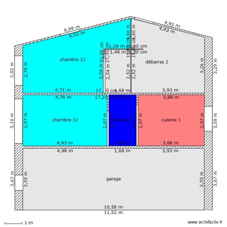 coupe verticale 2. Plan de 0 pièce et 0 m2