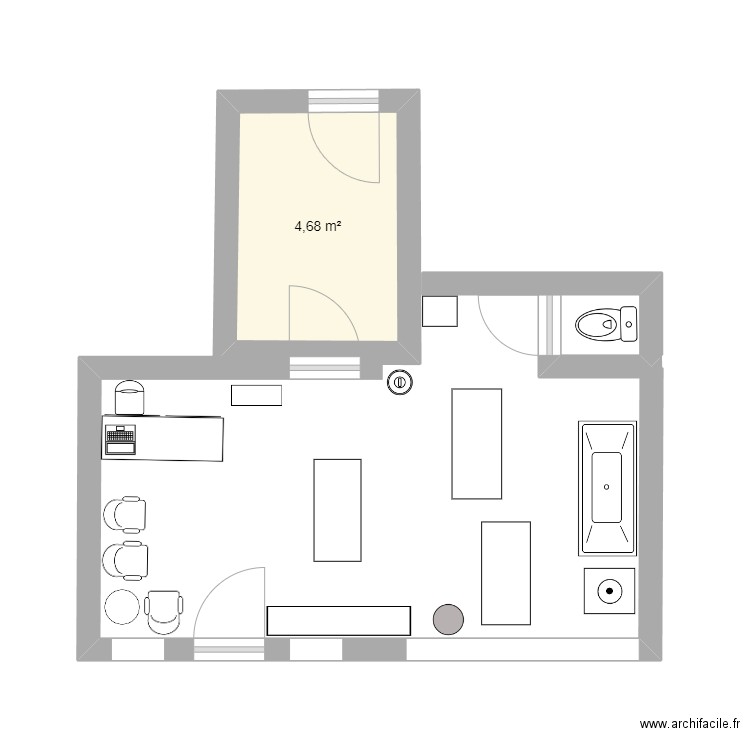 salon de toilettage . Plan de 0 pièce et 0 m2