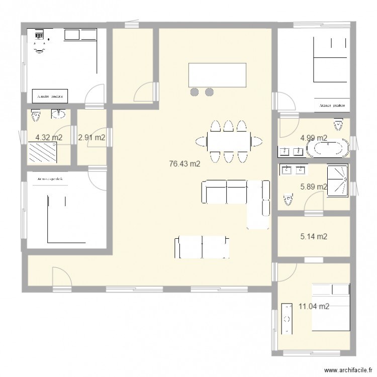 plan mode TDL 2. Plan de 0 pièce et 0 m2