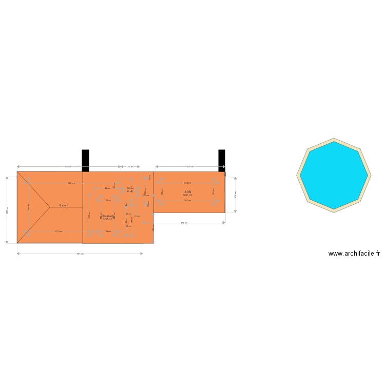 Projet Extension 2020 plan 2. Plan de 0 pièce et 0 m2