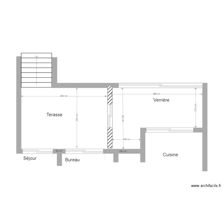 Terrase Projet 1 bis. Plan de 0 pièce et 0 m2