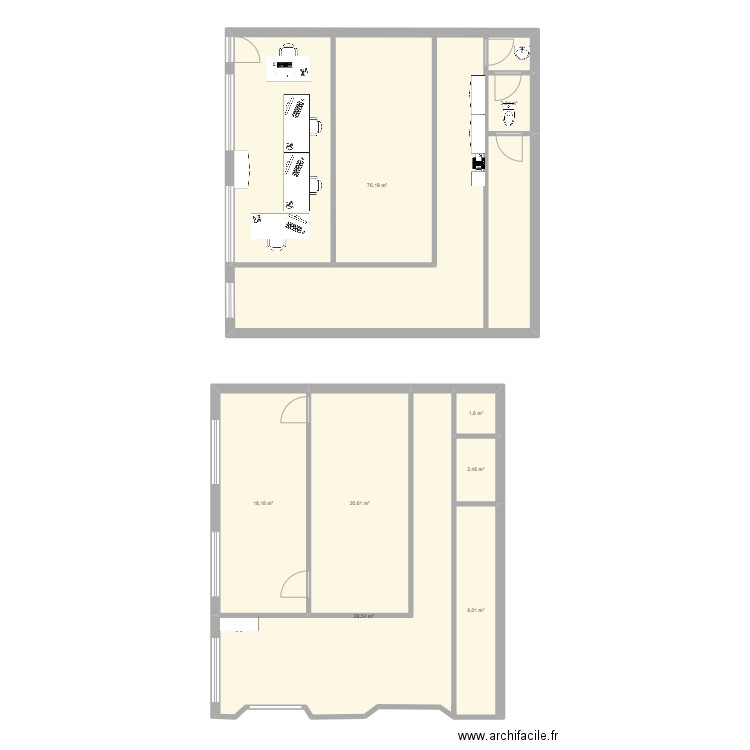 Saint pierre. Plan de 8 pièces et 158 m2