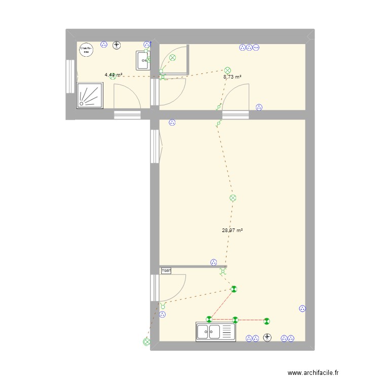 Dambelle. Plan de 0 pièce et 0 m2