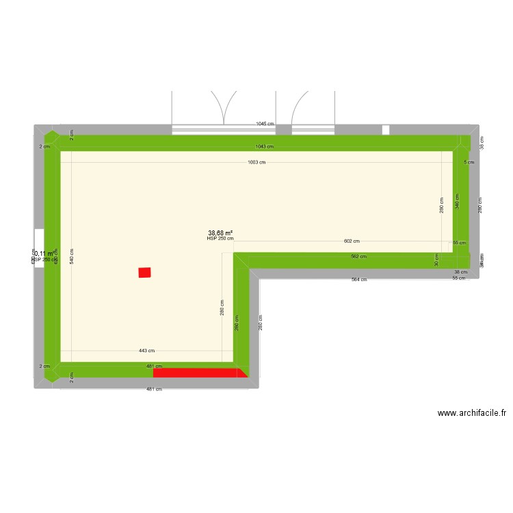 Plan RDC isolation. Plan de 0 pièce et 0 m2