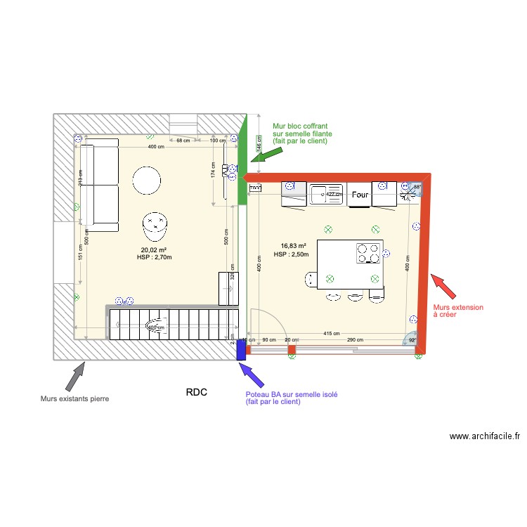 grange. Plan de 0 pièce et 0 m2