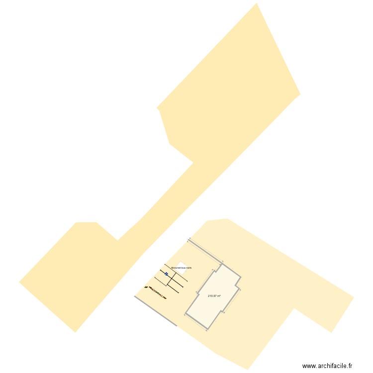 parking école. Plan de 0 pièce et 0 m2