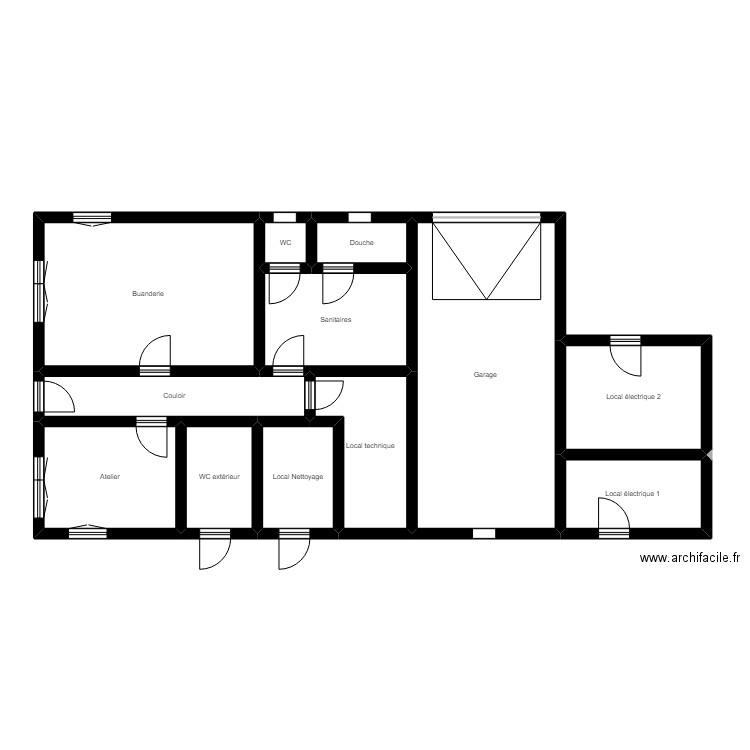 Communaux_SIG. Plan de 12 pièces et 110 m2