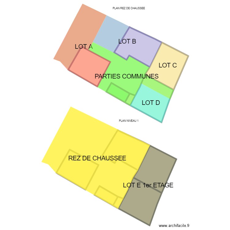 PLAN DECOUPE BRAY SAINT AIGNAN. Plan de 10 pièces et 600 m2