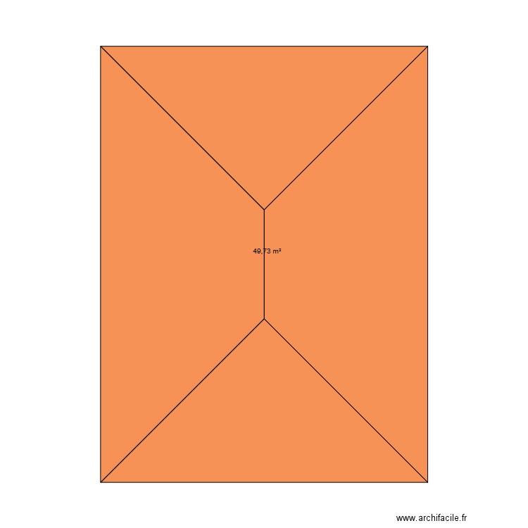 maison1. Plan de 1 pièce et 50 m2