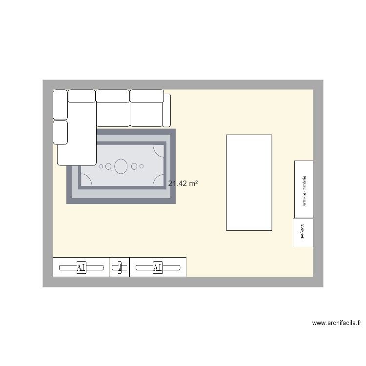 PROJET SALON. Plan de 0 pièce et 0 m2