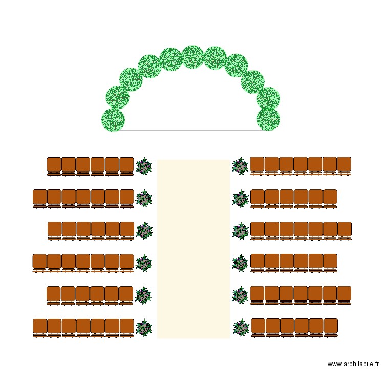 Plan d'implantation cérémonie laïque. Plan de 0 pièce et 0 m2