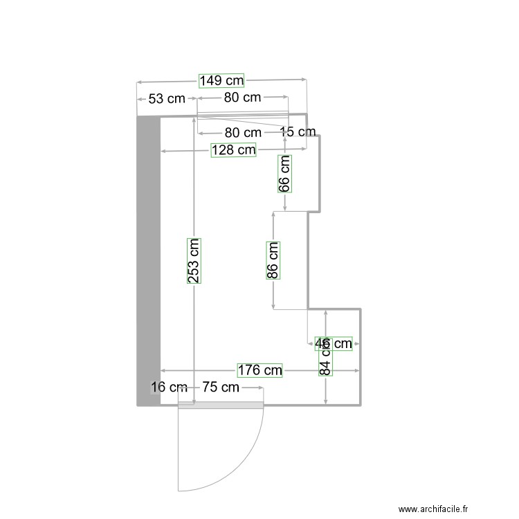 Plan Mesures. Plan de 0 pièce et 0 m2