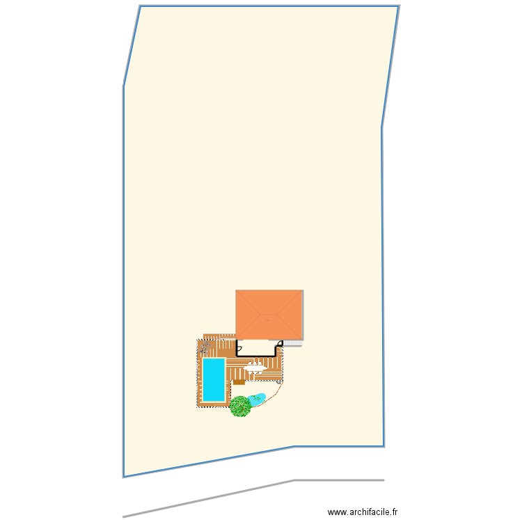 terrasse vu du dessus. Plan de 0 pièce et 0 m2