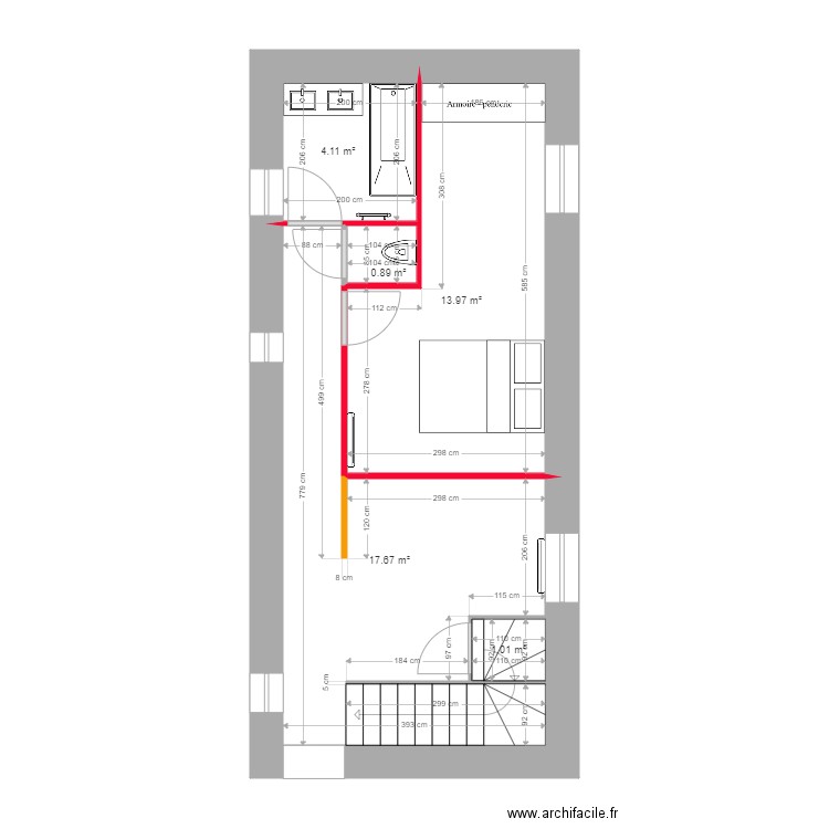 Rochet étage projet juin 21. Plan de 0 pièce et 0 m2