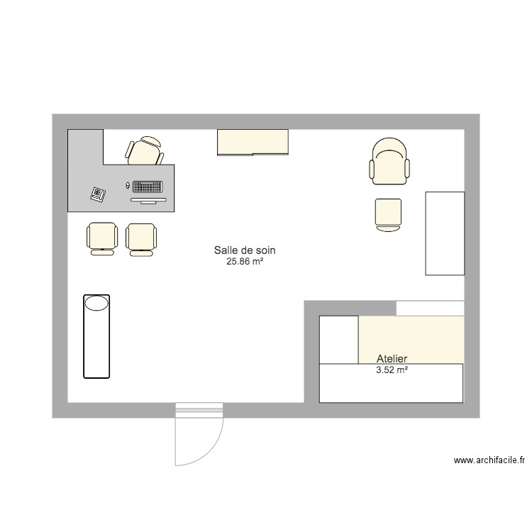 Salle de Soin . Plan de 0 pièce et 0 m2