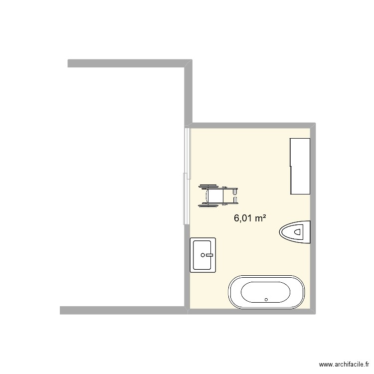 SALLE DE BAIN  STUDIO POUR PMR. Plan de 0 pièce et 0 m2