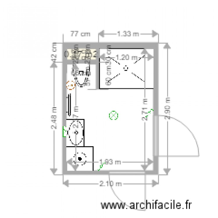 sdb leneuve - Plan dessiné par mjp