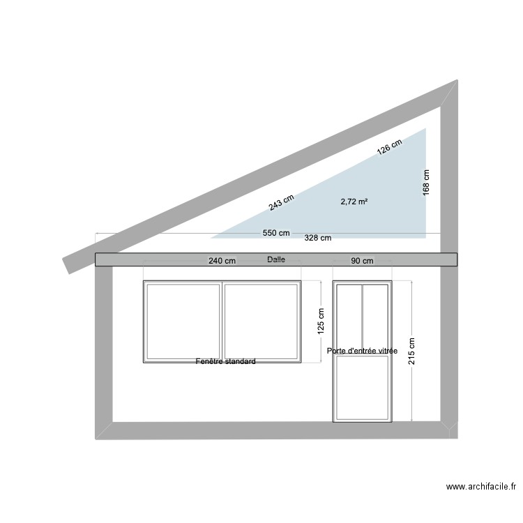 coupe ouest. Plan de 0 pièce et 0 m2