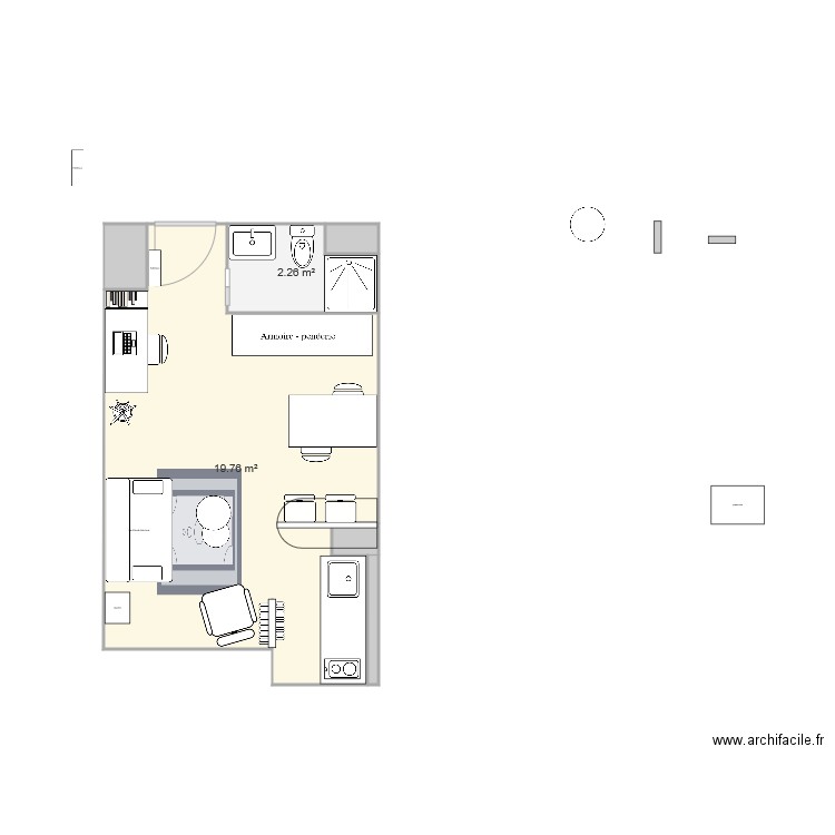 Plan Studio Crimée Disposition 5. Plan de 0 pièce et 0 m2