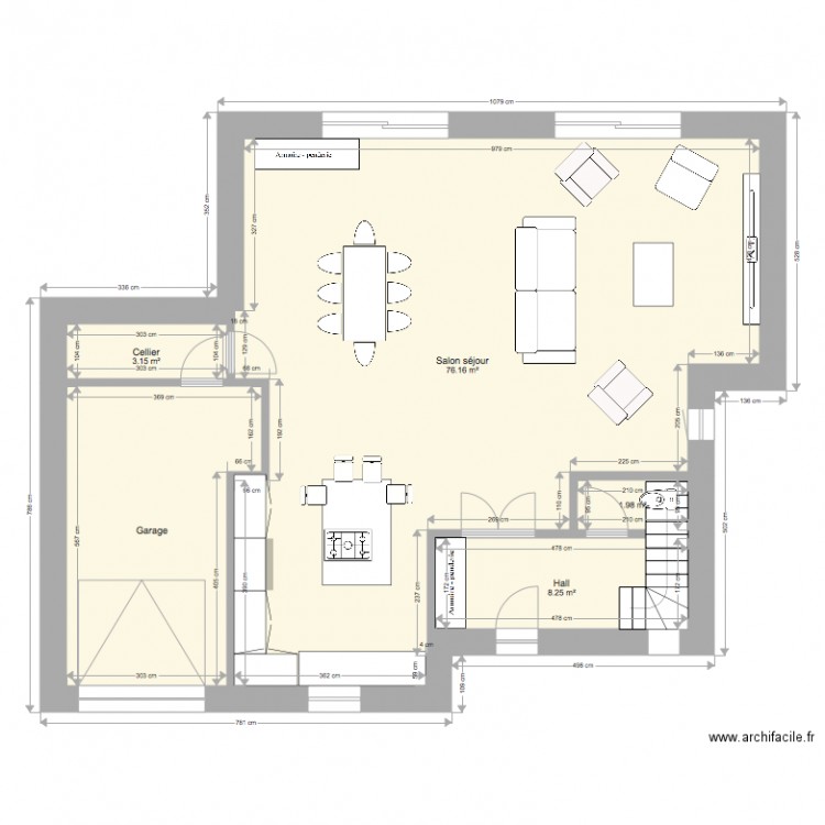 Plan 75m2. Plan de 0 pièce et 0 m2