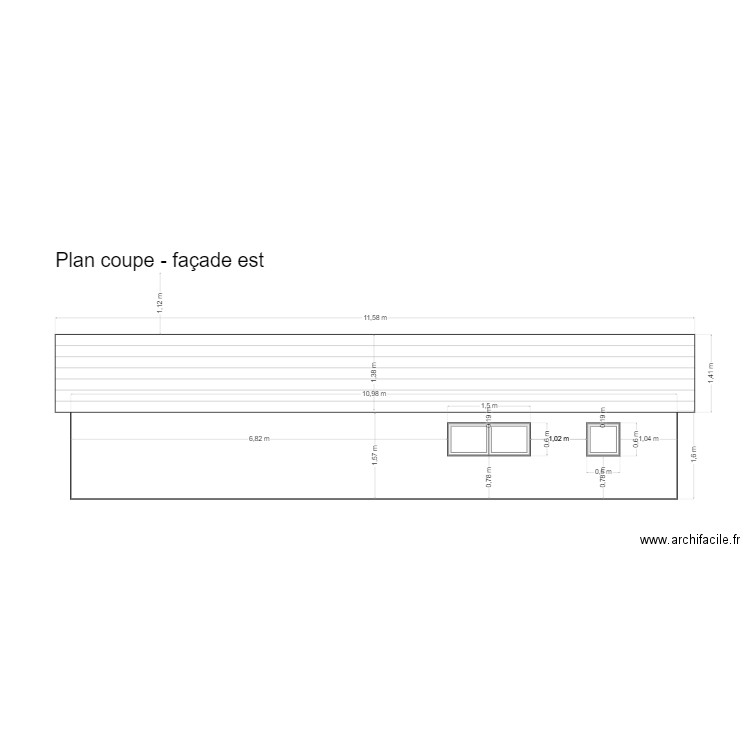 Cappel 6 - Josiane Marthe - Coupe façade est. Plan de 0 pièce et 0 m2