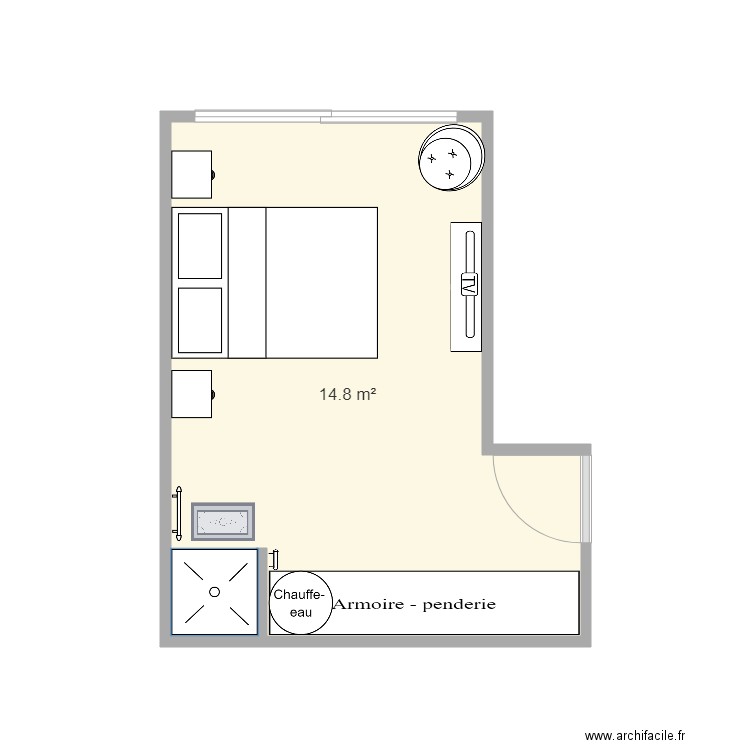 chambre version 1. Plan de 0 pièce et 0 m2