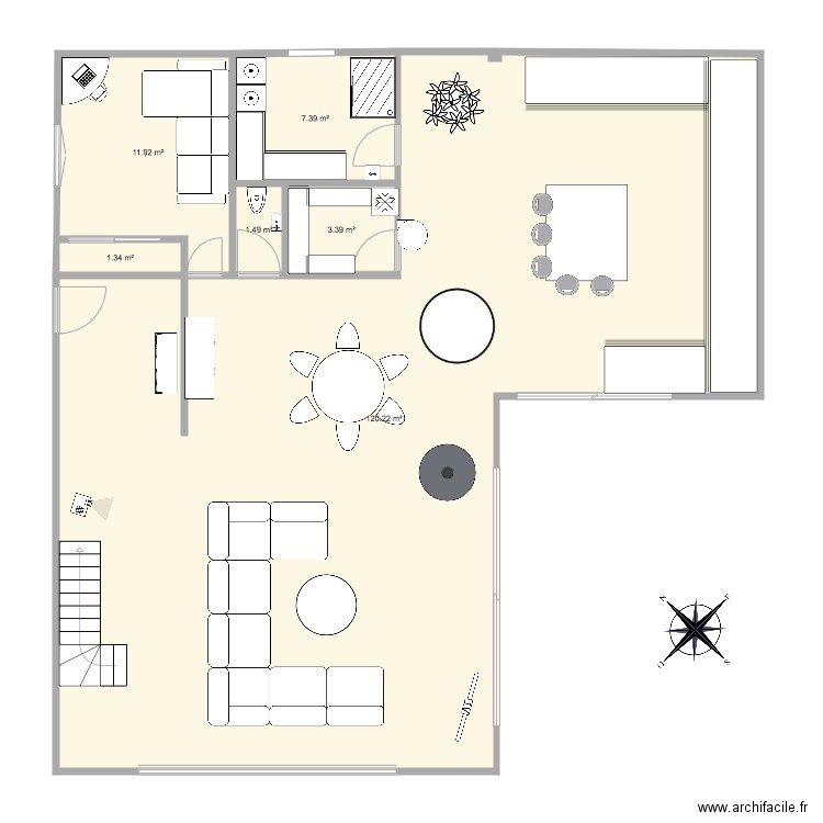 Plan Rdc Plan 6 Pièces 146 M2 Dessiné Par Alexeddy74