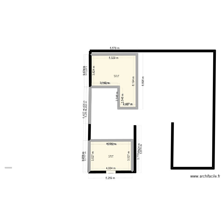 test 2. Plan de 2 pièces et 42 m2