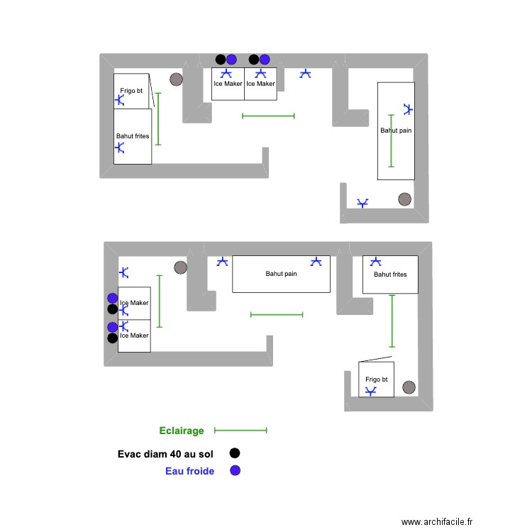 Cave 1 Servais bis. Plan de 4 pièces et 1 m2