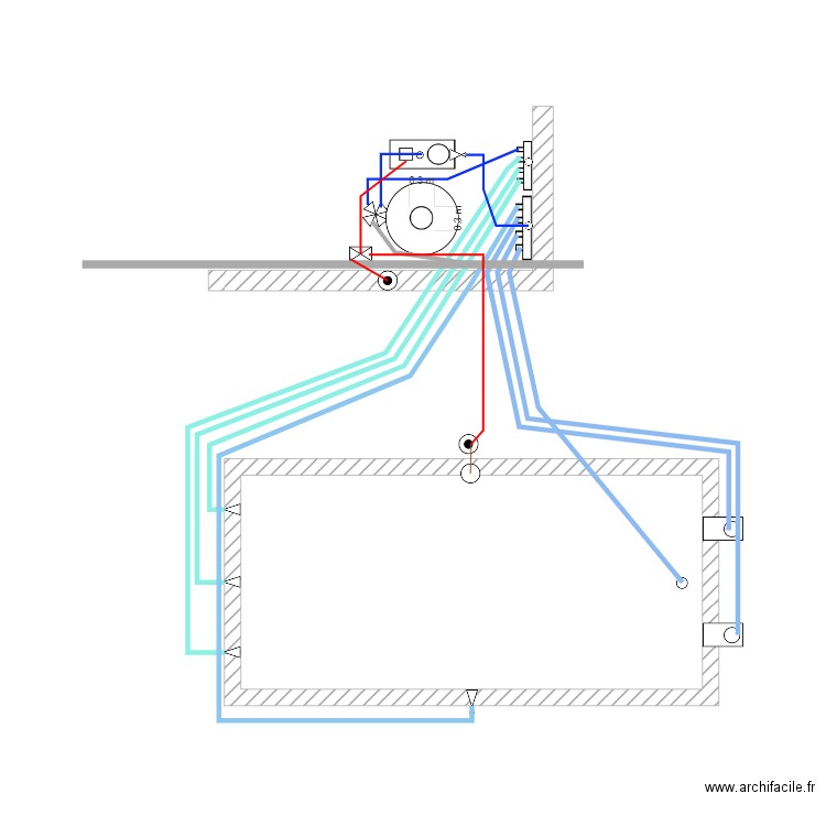 piscine. Plan de 0 pièce et 0 m2