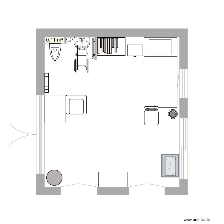 cabinet toilette 2. Plan de 0 pièce et 0 m2