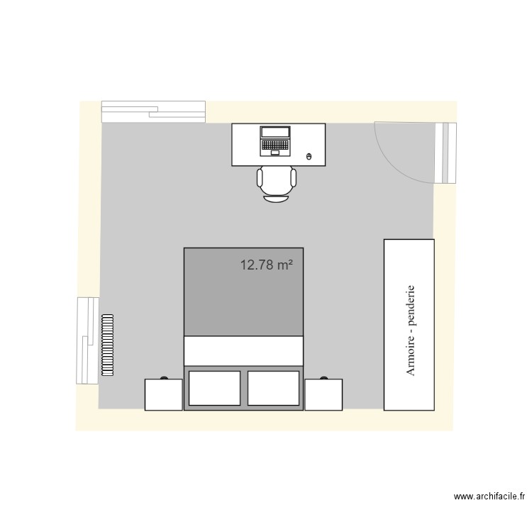 chambre baptou. Plan de 0 pièce et 0 m2