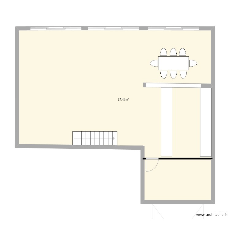 plan etage. Plan de 5 pièces et 150 m2