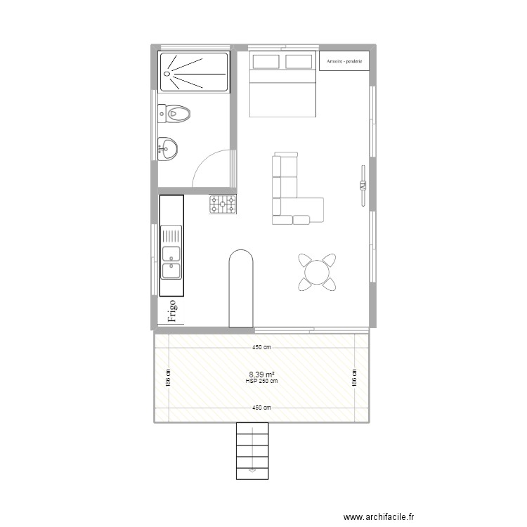 Bungalow avec mezzanine B. Plan de 0 pièce et 0 m2